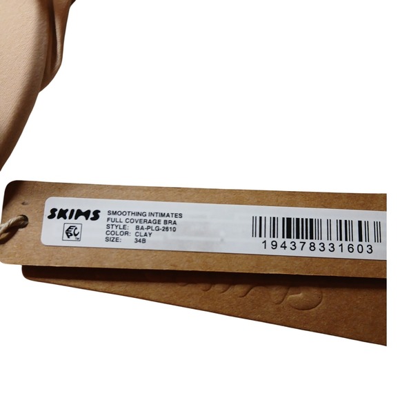 SKIMS Smoothing Intimates Full Coverage Bra Clay 34B NWT - Picture 3 of 4